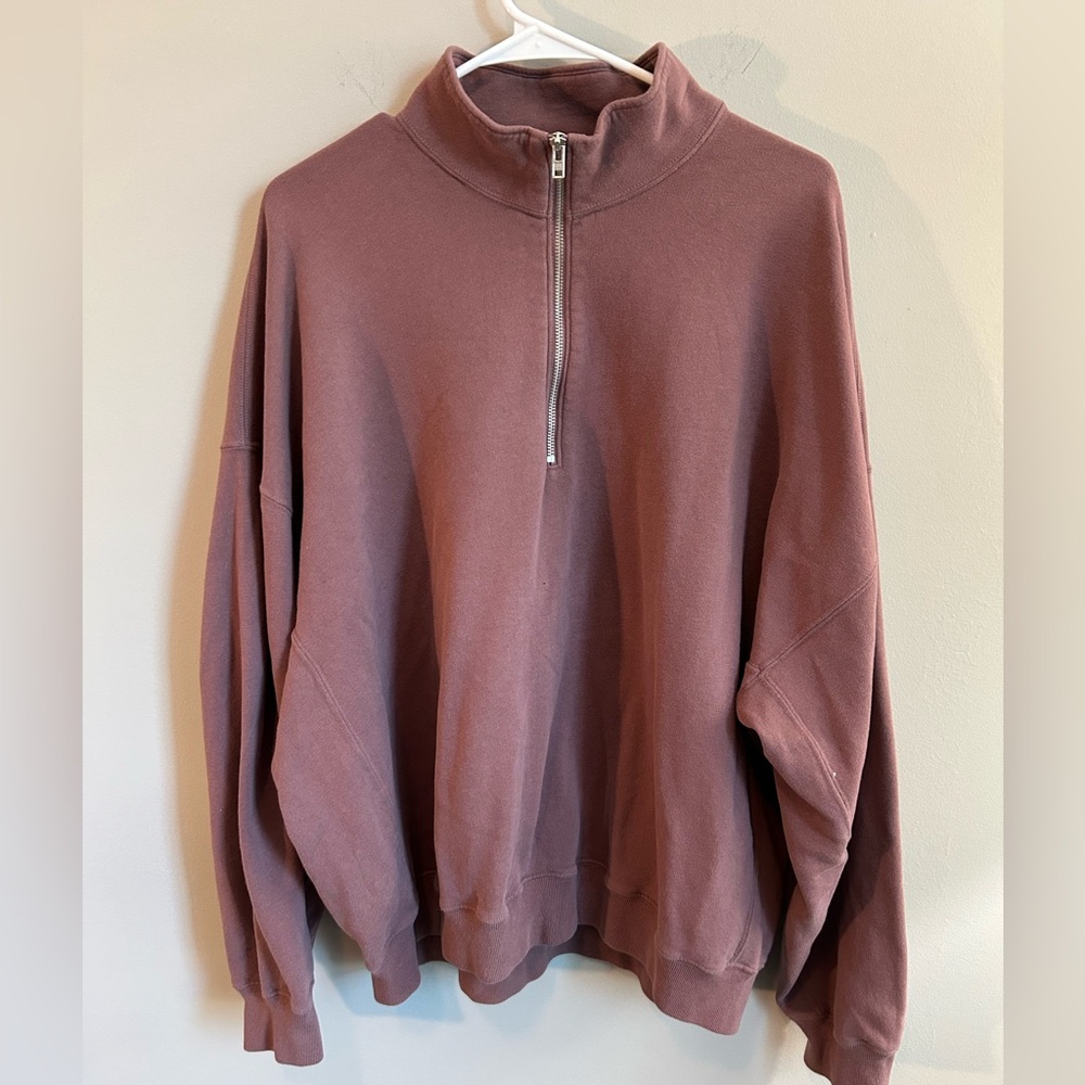 Abercrombie essential oversized quarter zip
